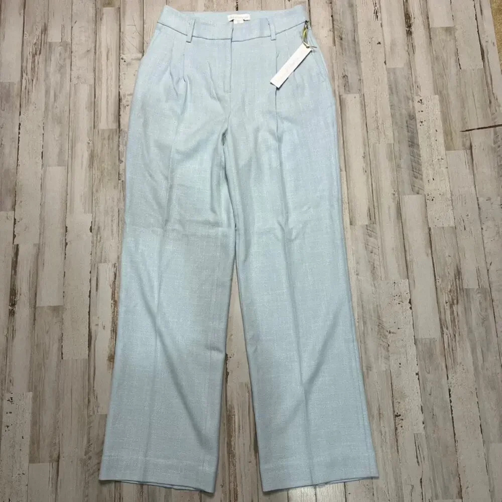 House of Harlow 1960 Women's Blue Dress Pants Size 2 High Rise Trousers REVOLVE